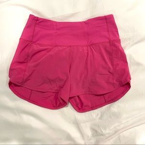 Lululemon HR Speed Up 4” shorts Sonic Pink